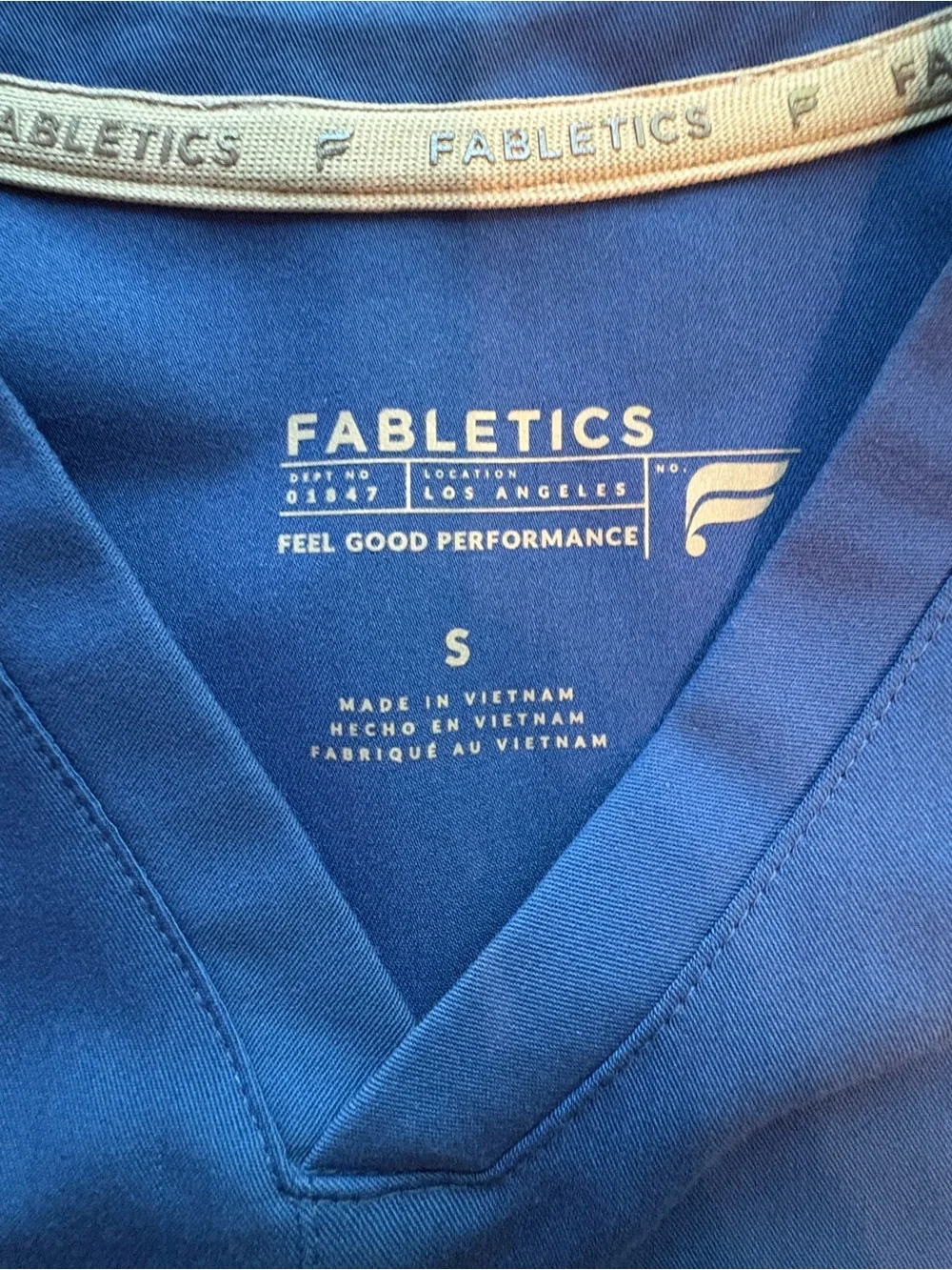 Fabletics Women Royal Blue Scrub Set Joggers (Size M) & 2 Pocket Top (Size S)